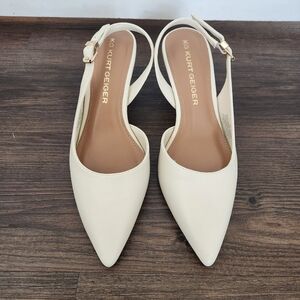 Kurt Geiger Women's Cream Slingback Shoes